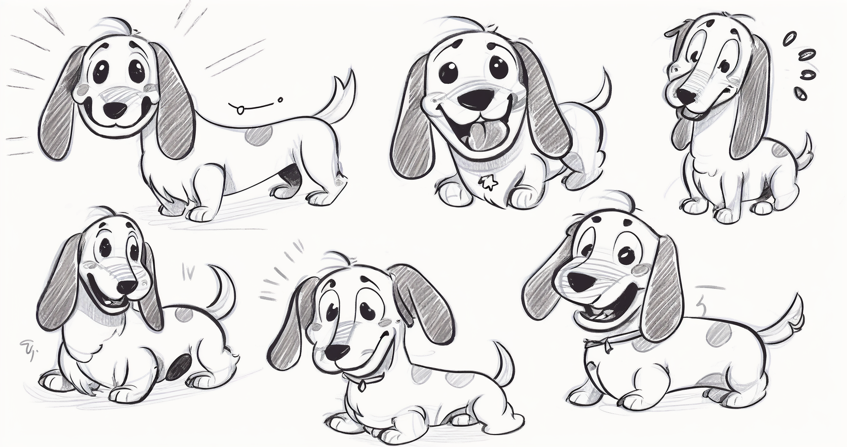 black dachshund cliparts