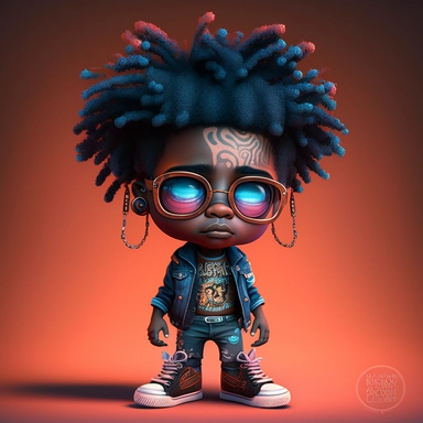 african american boy lil pump pixar style - Upscaled by @finesseprofessor (fast)clipart, afro ,Full body with legs , woodstock , punk rock , rainbow dredloacks Highly detailed close-up portrait , standing , Nicoletta Ceccoli, Mark Ryden, lostfish, Earl Nor, global lighting, divine rays, detailed and intricate surroundings, sf, intricate artwork masterpiece, ominous, matte painting movie poster, blue ratio, trending on cgsociety, intricate, epic, trending on artstation 8k- Upscaled by @JerzieGurl