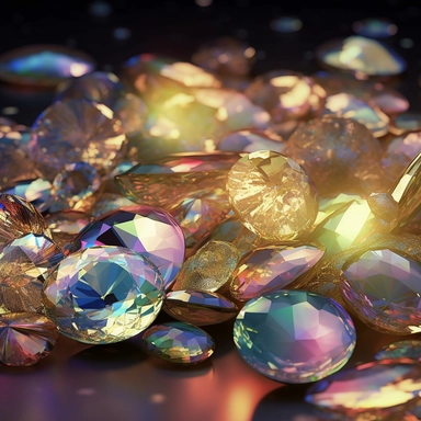Generate a clipart toned down lens flare lighting luxury festive big glass snow covered fruits snowflake frozen winter crystal leaves fruits holographic iridescent prism plastic glitter roughly golden bokeh colorfull blurred abstract sparkle shiny aesthetic. truly timeless elegance premium luxury AAA+ opal adularescence incorporating precious gemstone gold druzy treasure delightful expensive big very clearly baroque pearl luster organic forms gold plated fresh water pearls ornate seamless patter