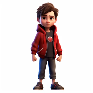 baby mayday parker standing, in the spider verse clipart