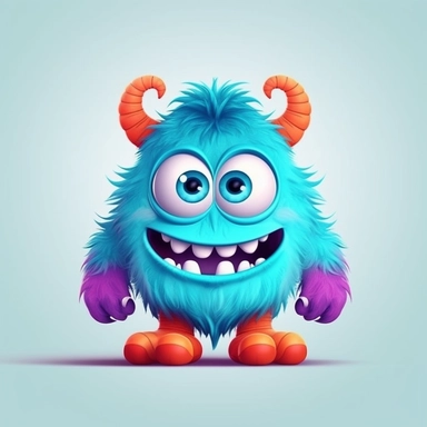 cartoon, isolated, cute mini monster, clipart, isolated vector, full body, disney style