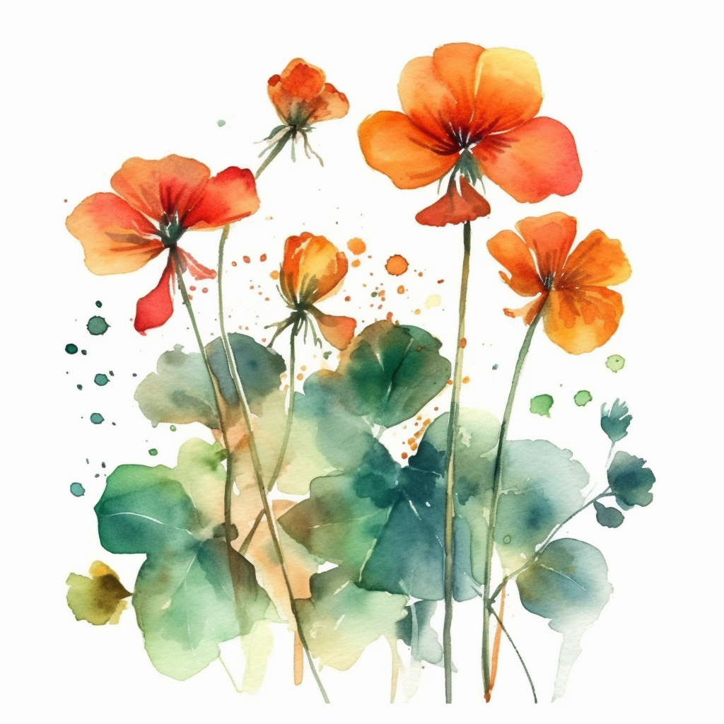 nasturtium flower cliparts