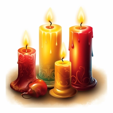 Fantasy candles vector image clip art