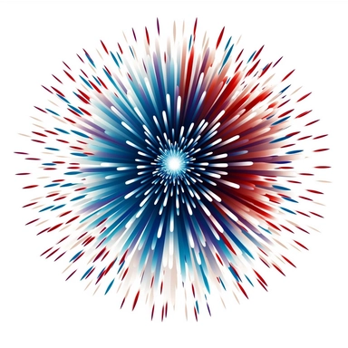 Patriot Firework For 4th Of July Vector Clipart, illustration style,high solution,on the white background