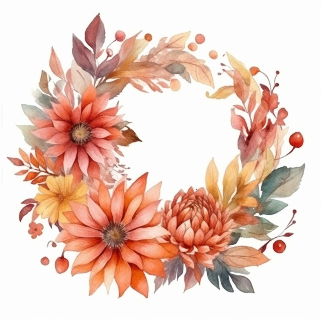 fall flowers clipart