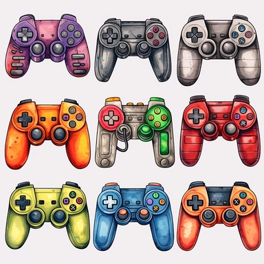 10 Video Game Clipart, Game Controller Clipart, Gamer Clipart, Gaming Clipart, Video Games PNG, Game Over, Level Up, Video Games, PNG, DIGITAL