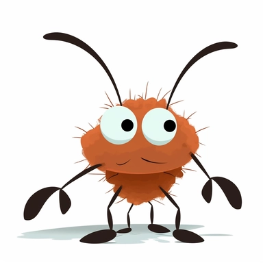 Cute Ant , Aquatic style, clipart, white background,