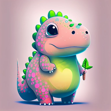 baby pink fat dinosaurus with a fat belly, big sparkling eyes (complete shape, not cut), on a white background, hand draw Illustration clipart, 4K, extremely detailed, detail to every pixel