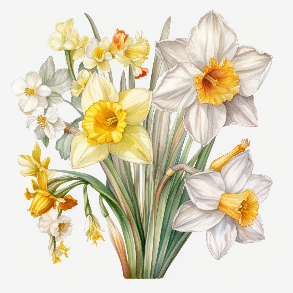 daffodils clipart