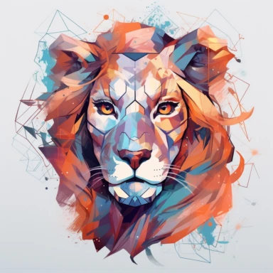 vector art, logo design, female lion drawing, female lion clipart, transparent background, 4k quality, flawless drawing jaguar, Alebrije, abstract, Illustrators, by Sabbas Apterus , no writing