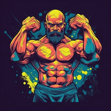 T shirt design, fitness, gym, weights, abstract, simple, clipart, detailed, vector graphic