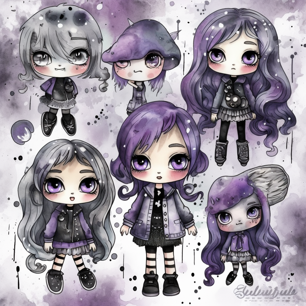 funny purple cliparts
