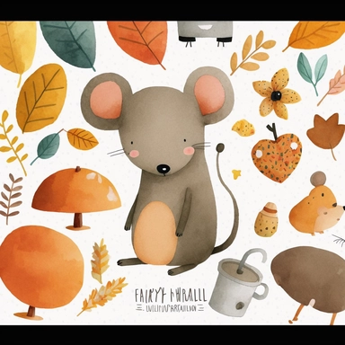 simplified single mouse clipart, simple shapes, no lines, no outlines, clipart most popular on etsy, featured on dribble, cartoon animals clipart, minimalist, computer vector graphic design clip art, watercolor illustration clipart, watercolour clipart, watercolor illlustration for kids and children, book illustration, print on demand image, PNG tranparent background
