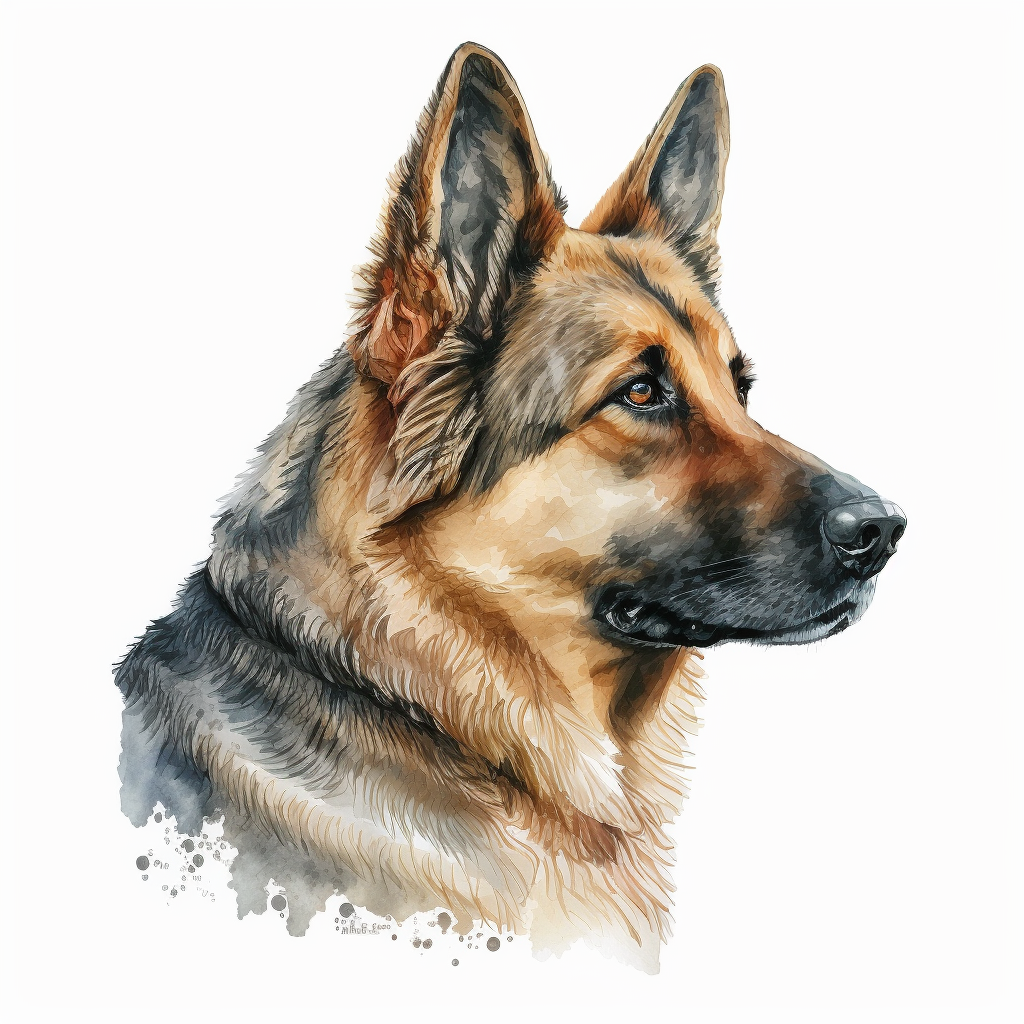 german shepherd clipart