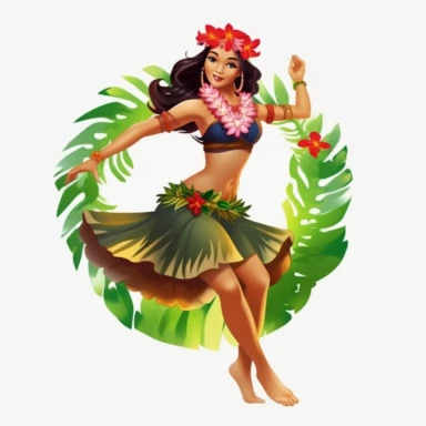 a hula dancer for digital clipart