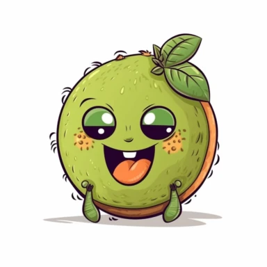 cute Kiwi Fruit, happy and smiling, bold line, clipart, sticker, white background, no shadow, 8k detail