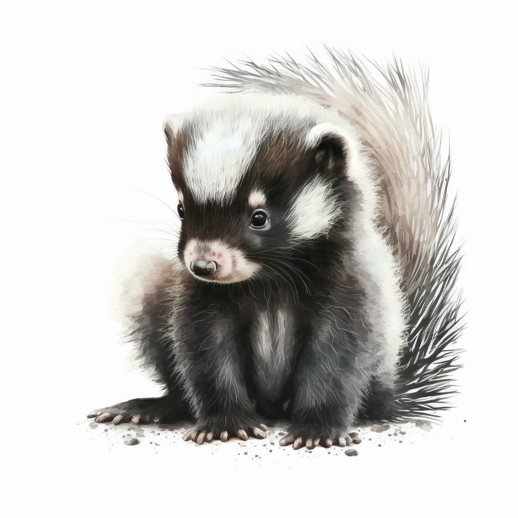 baby skunk cliparts