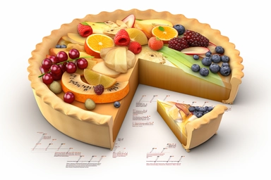 chart+pie , highly detailed, isolated on white, clipart,