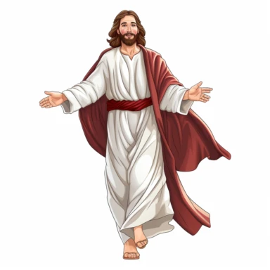 clipart of jesus christ christmas white background