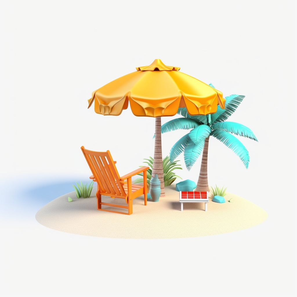 beach chair cliparts