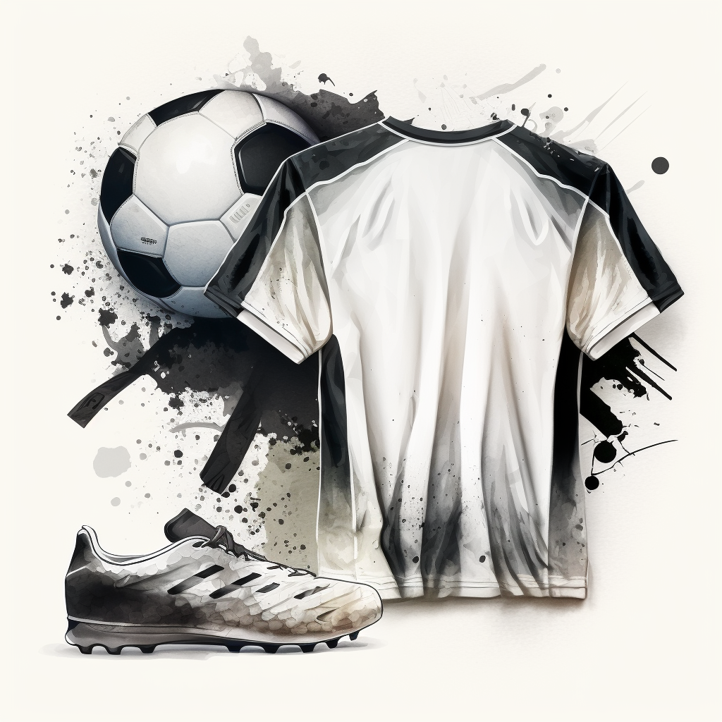 black and white football clipart
