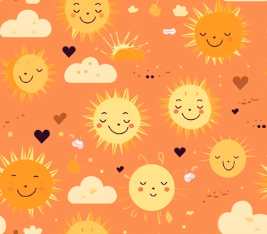 sun clipart theme with cute background