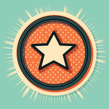 blank badge in retro style, clipart