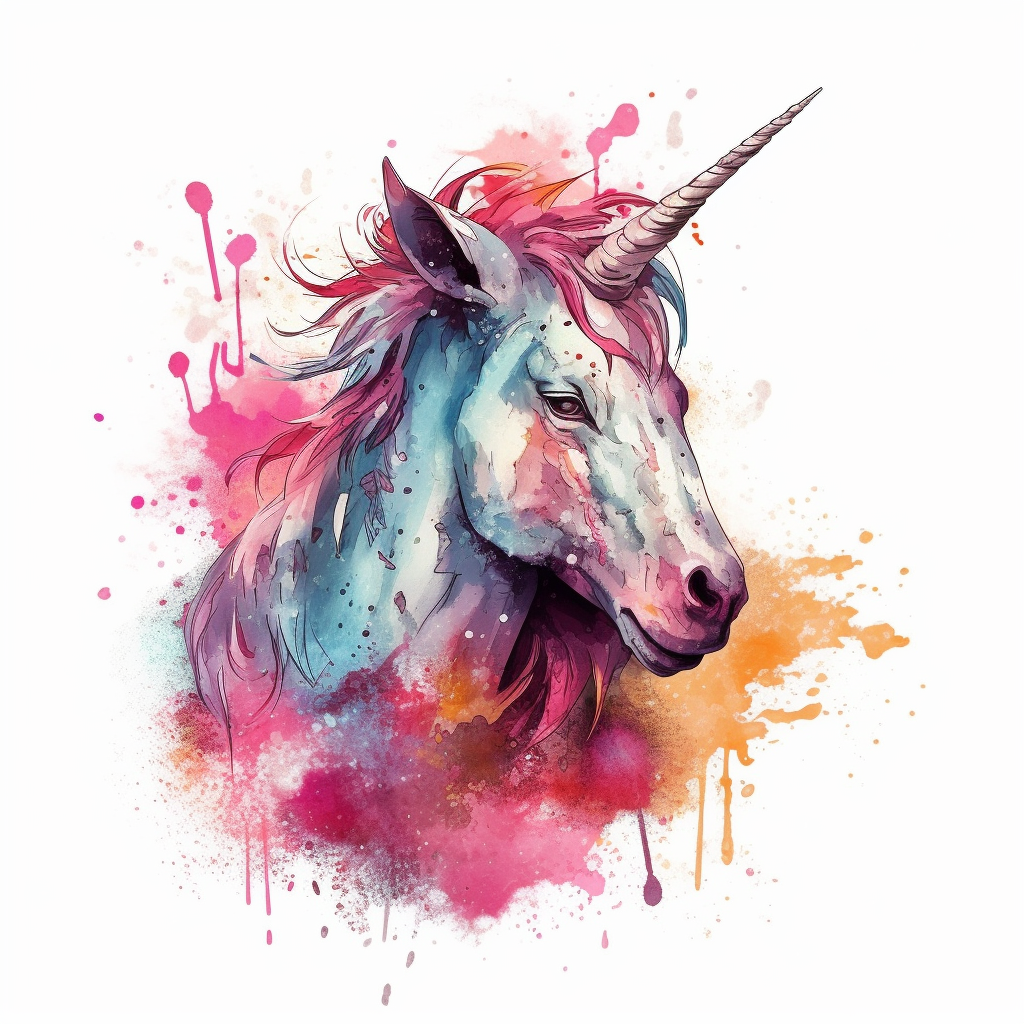 elegant unicorn cliparts