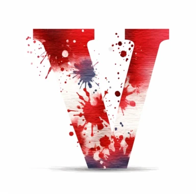 letter W, 4th July, American holiday, clipart, white background