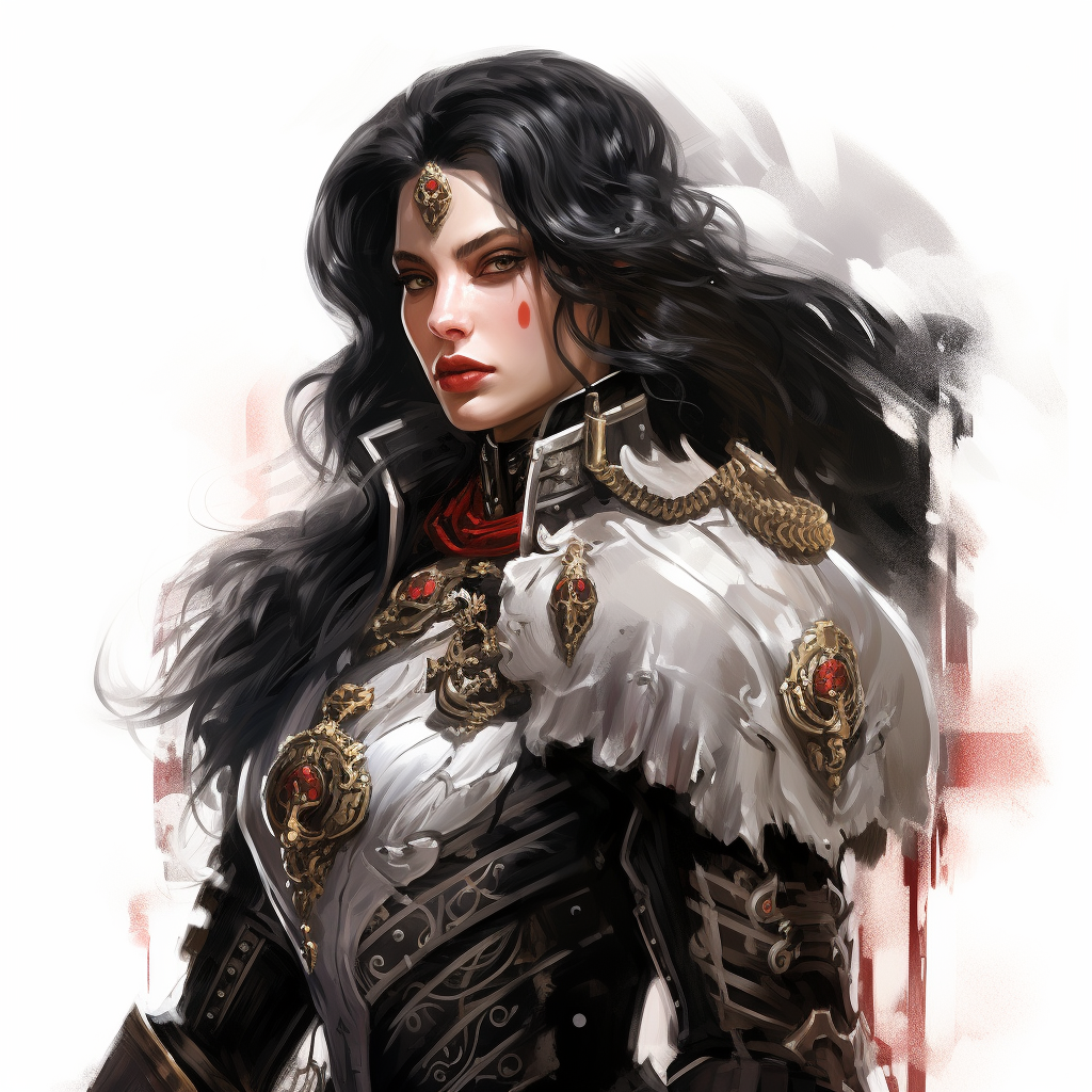 beautiful ADEPTA SORORITAS warhammer 40k fantasy character, dark hair ...