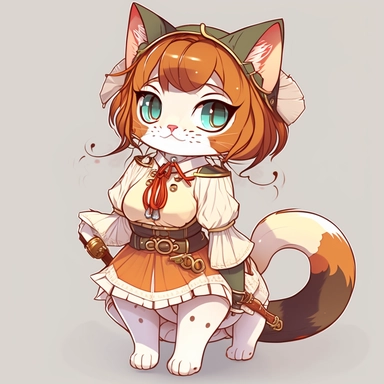 cute anime cat cosplay clipart