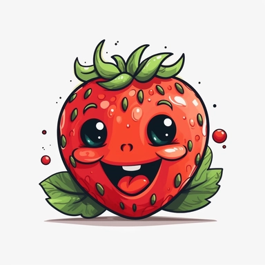 Watercolor Cute Strawberry Cartoon Character Stock Vector (Royalty Free)  2149680891 | Shutterstock