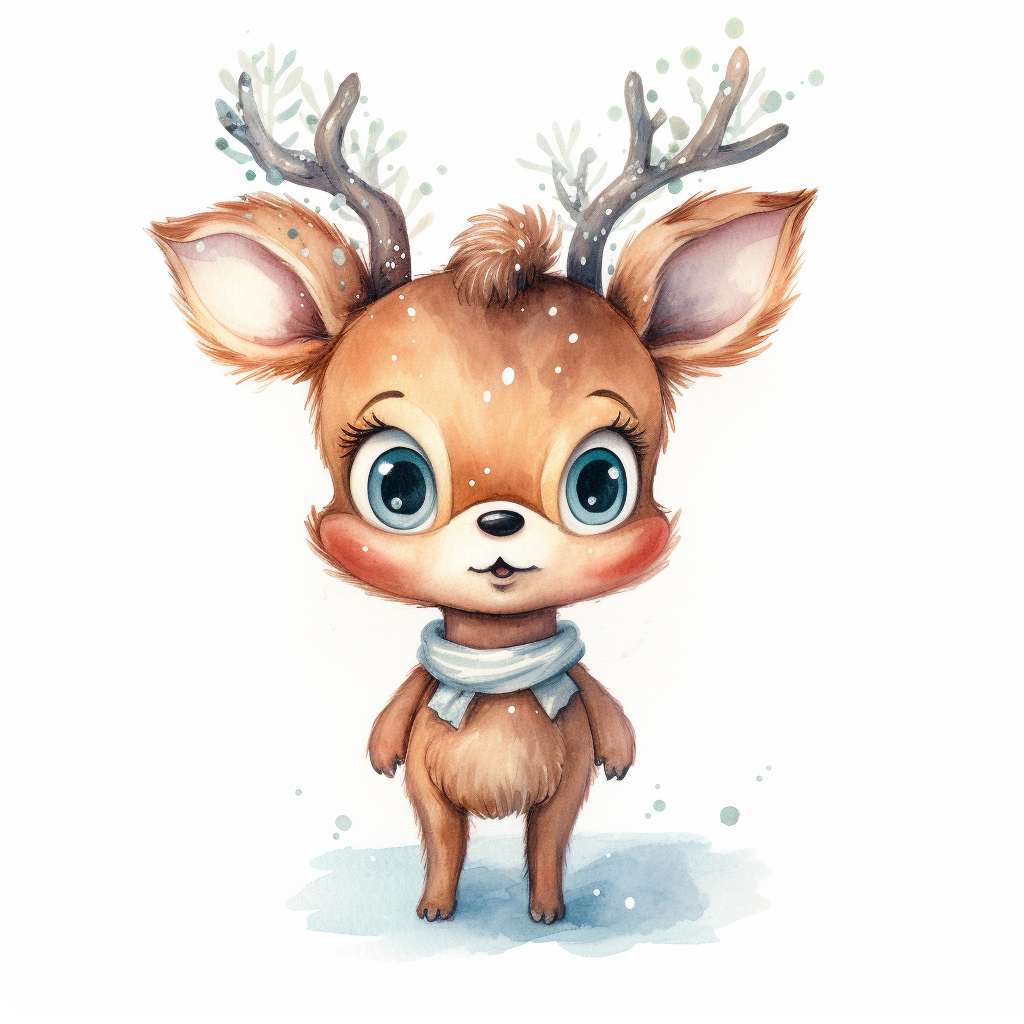 cute reindeer clipart