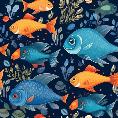 fishs clipart set, illustrations
