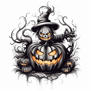 single halloween clipart vector png white background