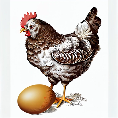 hen and egg, clipart, high resolution, black outline, white background, 4k, vector illustration