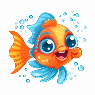 cute fish clipart for a baby bedroom