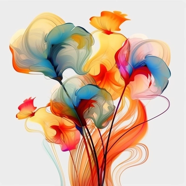 abstract flowers clip art