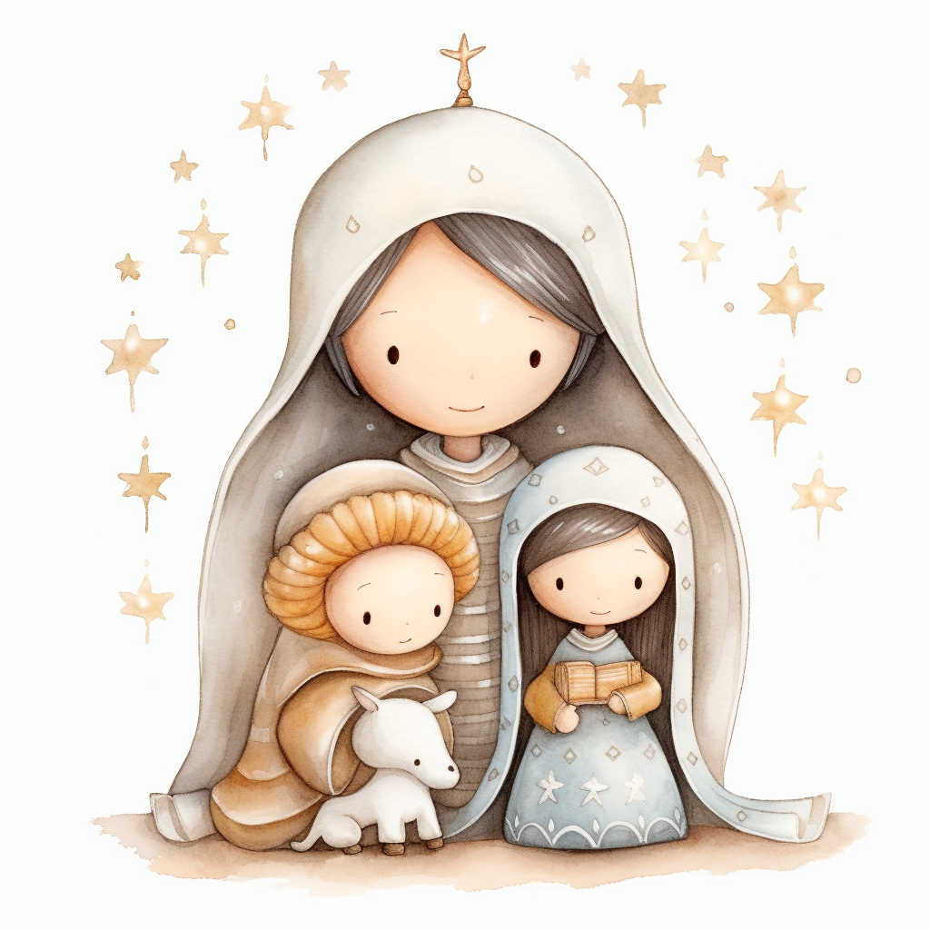 cute nativity cliparts