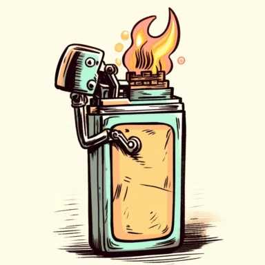 clipart vintage western pastel lighter with flames coming out of it