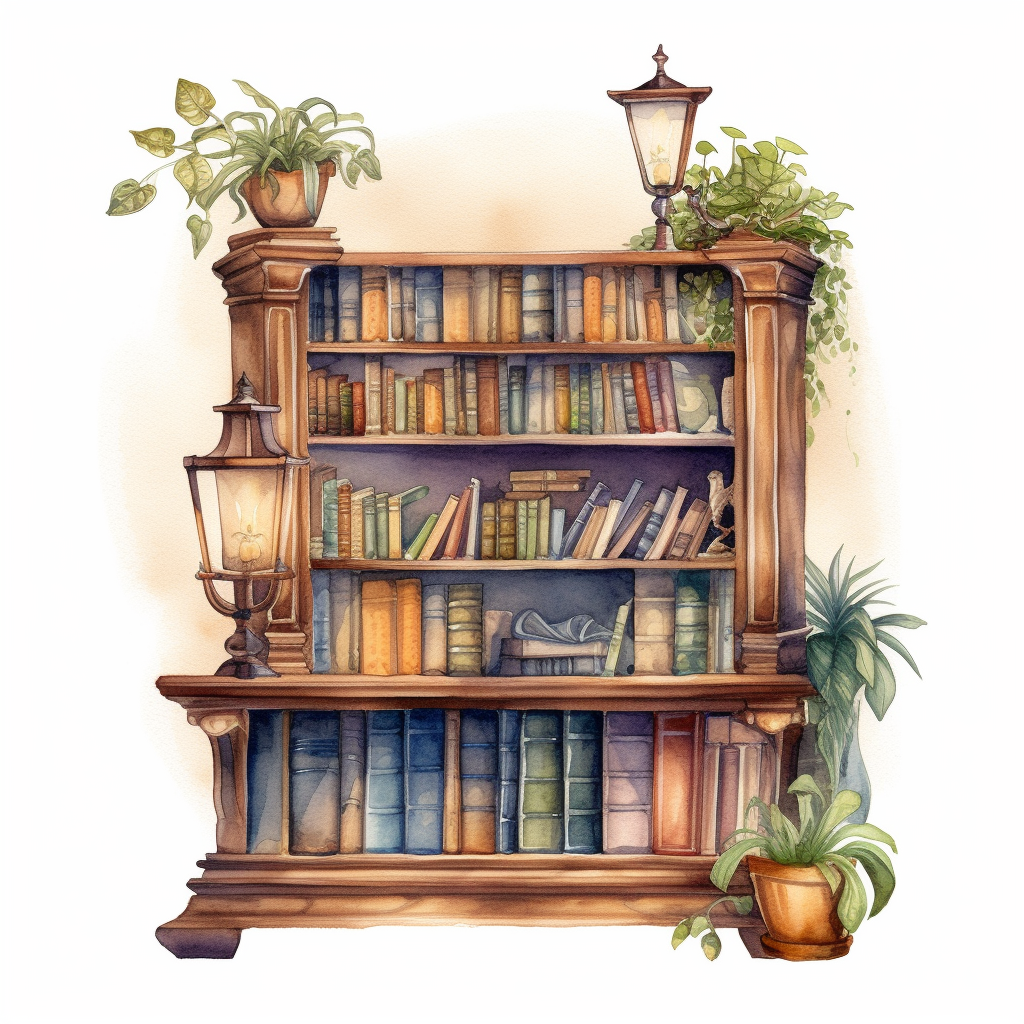 bookshelf cliparts