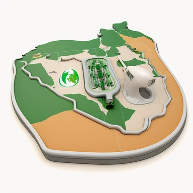 a clipart of the saudi arabia map in oval shape included fuel station inside