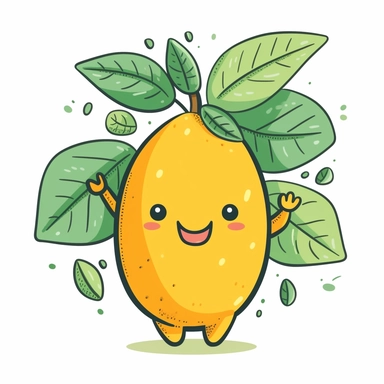 Step into a whimsical paradise with a charming clipart illustration of a mango in a delightful cartoon style, set against a pristine white background. Picture a cheerful mango with playful features and an animated expression, exuding the carefree spirit of summer. Utilize a vibrant and lively color palette, incorporating shades of sunny yellows, vibrant oranges, and leafy greens, to capture the mouthwatering allure of a ripe mango. Enhance the summer theme with elements like sunglasses, sun hats