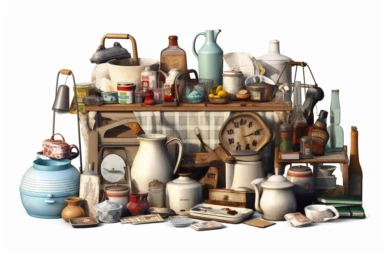 household+items , highly detailed, isolated on white, clipart,
