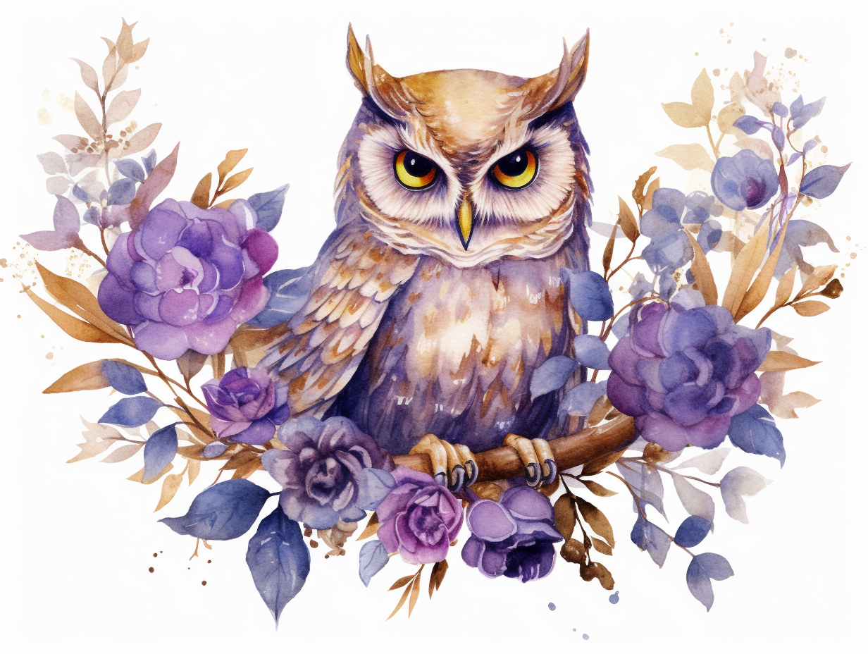 gold owl cliparts