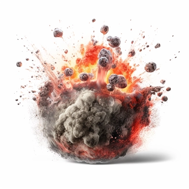 Clipart,An underwater volcano erupting with bubbles, hyperrealistic, hyper high definition