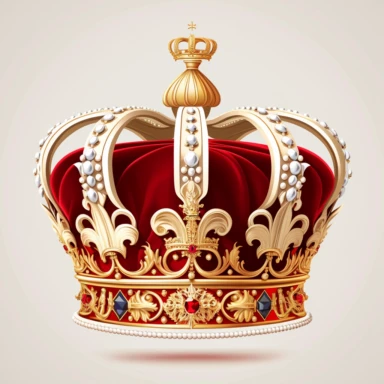 Vector illustration royal Imperial State Crown side view flat vector illustration clipart svg white background