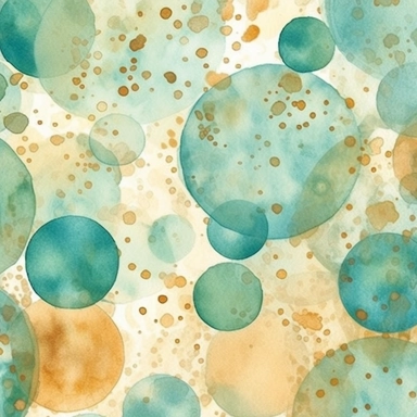 aqua clipart, Watercolor paper, pale colors, gold striated, summer water bubbles, romantic, white background , pre-raphaelite, abstract