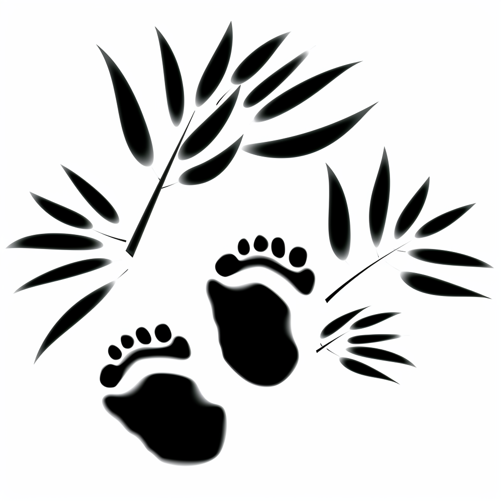 Panda Footprint Clipart Clip Art Library