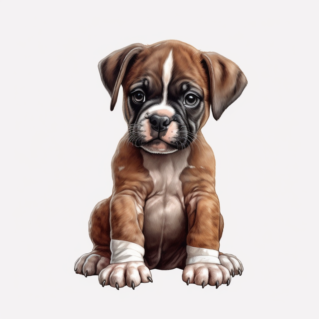 boxer puppy cliparts